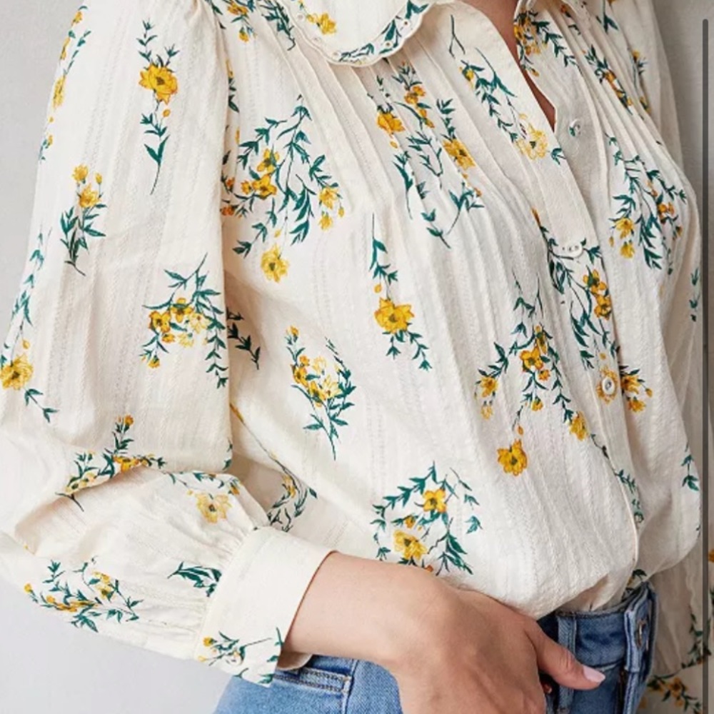 Women's LC Lauren Conrad Peter-Pan Collar Button Front Shirt